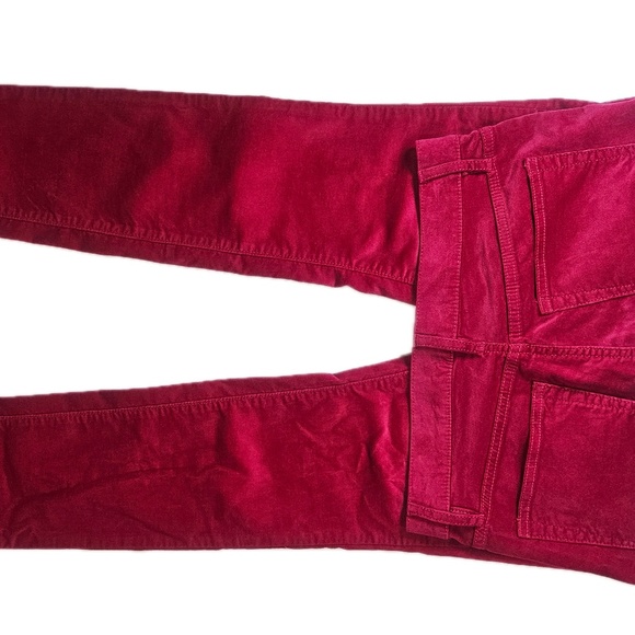 LOFT Velour Pants Womens 4 Hot Pink Skinny Stretch Five Pocket Zip Fly 27 Casual - Picture 7 of 7